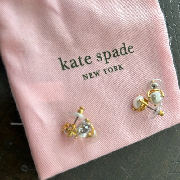 kate spade Jewelry - Kate Spade Kids Gold and Pearl Earrings